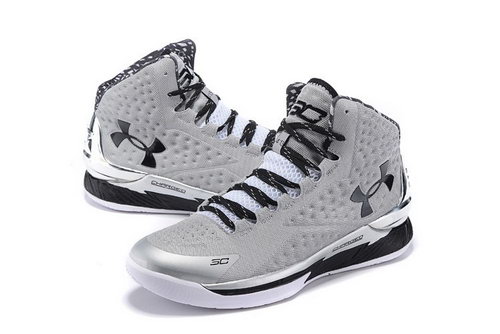 Mens Under Armour Curry One Grey Black White Spain